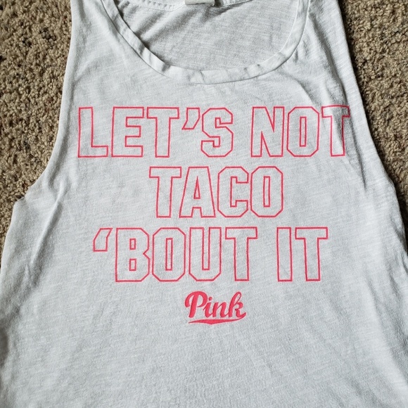 Pink Victorias Secret Taco muscle tee - Picture 1 of 2